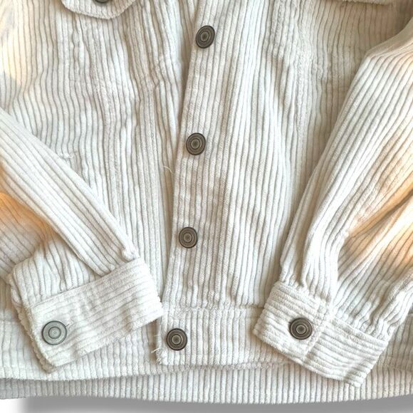 1 Sunset Lane Women's Cream Corduroy Button-Up Jacket Size Small - Picture 5 of 8